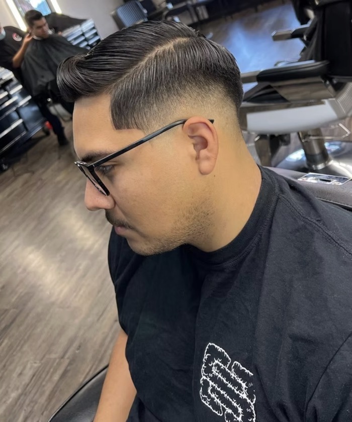 Classic comb-over fade
