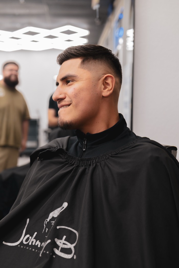 Clean side-profile fade