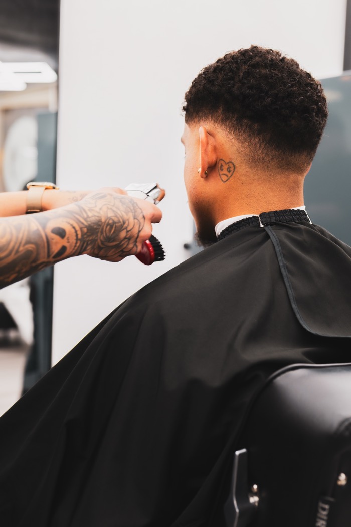 Low fade from the back