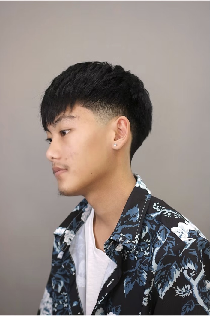 Textured crop with clean taper